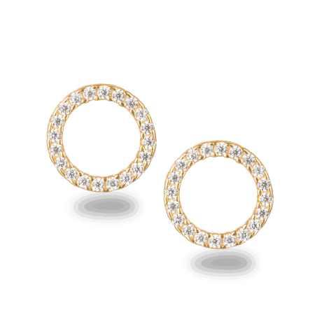 22ct Gold Indian Earrings With CZ Stones