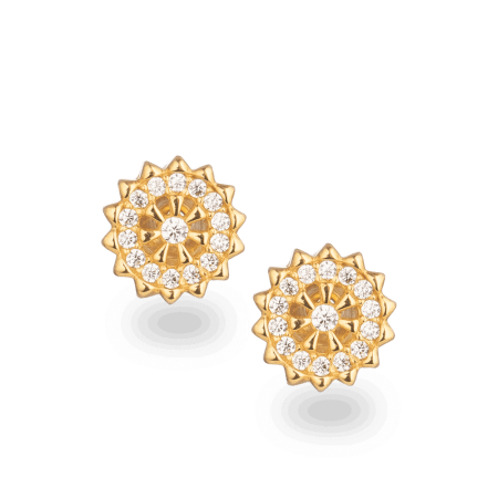22ct Gold CZ Stud Earrings 22ct Gold CZ Stud Earrings