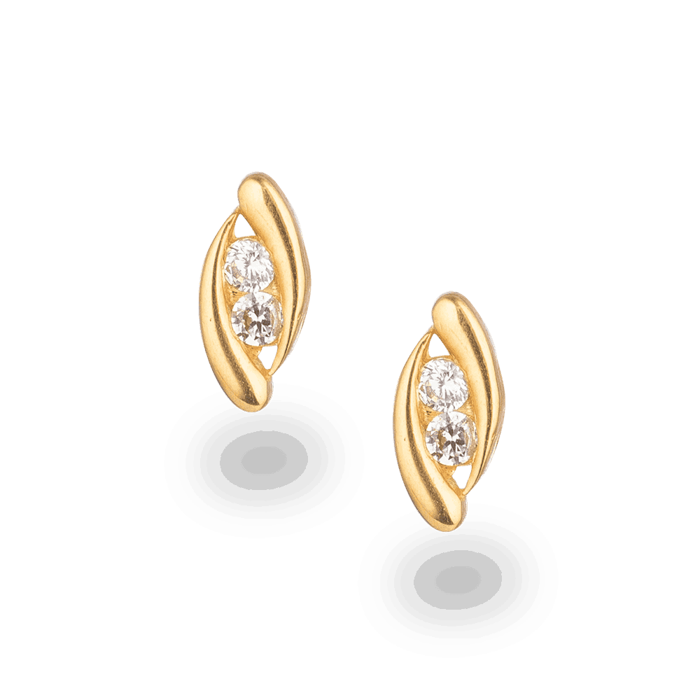 22 ayar altın CZ açık markiz küpe 22 ayar altın CZ açık markiz küpe