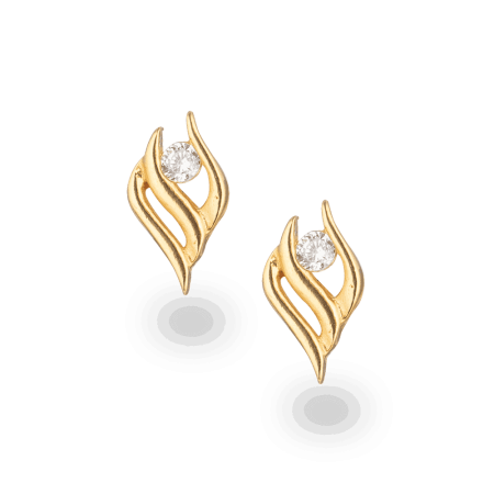 22ct Gold CZ Earring