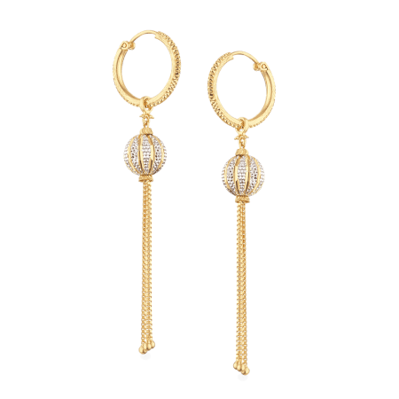 Sparkle Drop Earring In 22ct Gold Sparkle Drop Earring In 22ct Gold