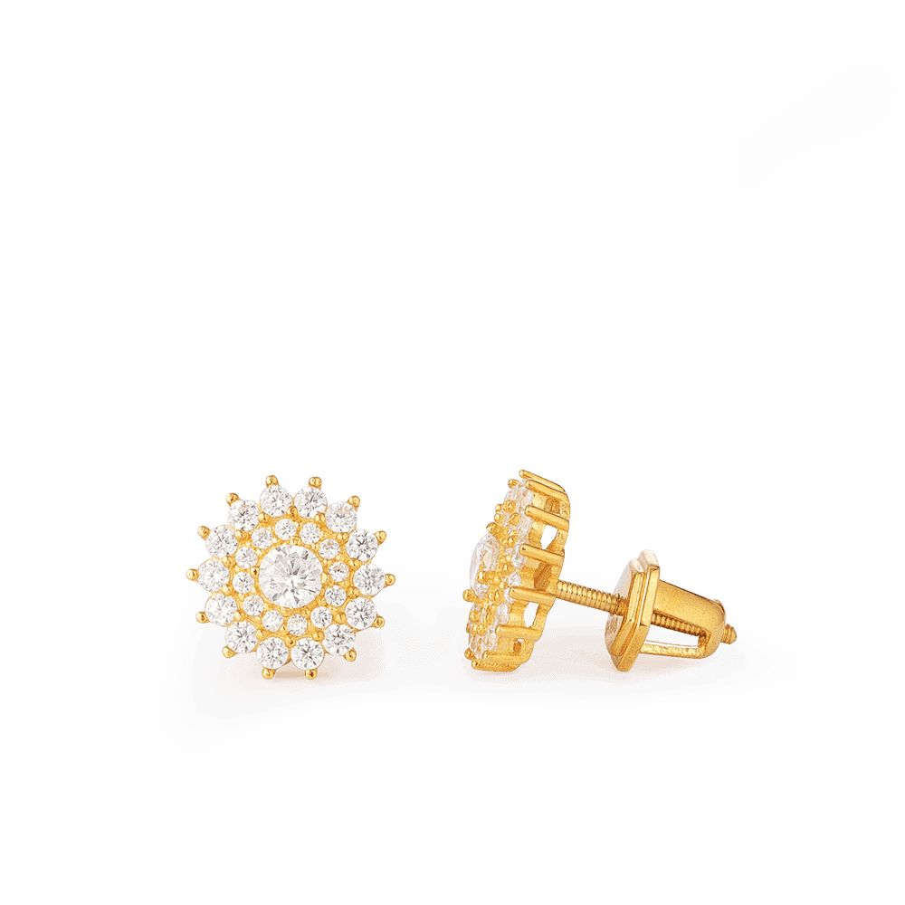 Kadınlar için 22 ayar altın pırlanta küpe Kadınlar için 22 ayar altın pırlanta küpe