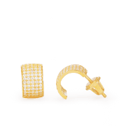 22 ayar altın CZ dikdörtgen küpeler 22 ayar altın CZ dikdörtgen küpeler