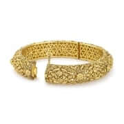 سوار مزخرف من الذهب عيار 22 قيراط - طلاء ذهبي مزخرف - طلاء عتيق سوار مزخرف من الذهب عيار 22 قيراط - طلاء ذهبي مزخرف - طلاء عتيق