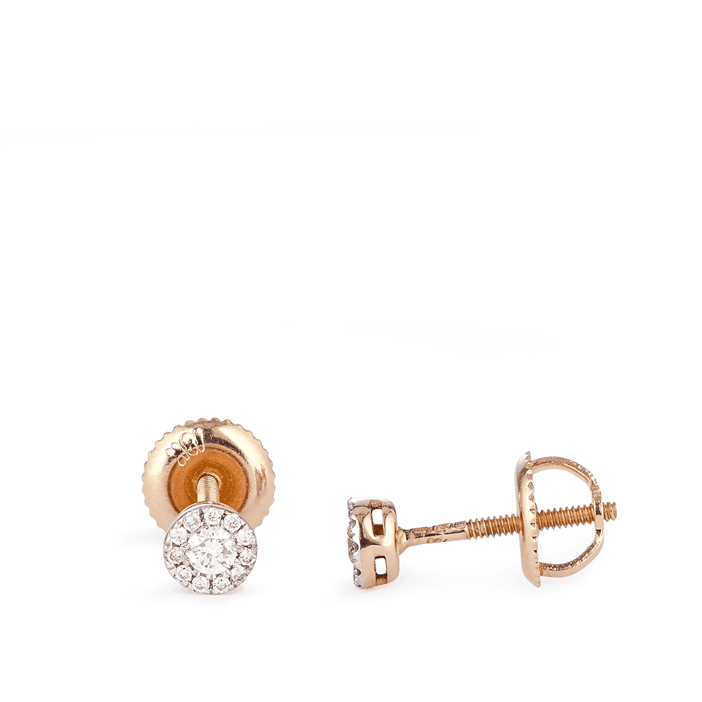 أزرار ألماس من الذهب الوردي أزرار ألماس من الذهب الوردي