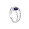 18ct Diamond Ring With Sapphire