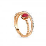 18 Ayar Pembe Altın Yakut ve Pırlanta Yüzük | M Beden 18 Ayar Pembe Altın Yakut ve Pırlanta Yüzük | M Beden