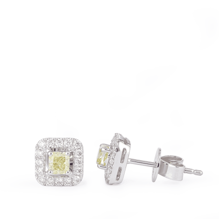 Square Shaped Diamond Studs Square Shaped Diamond Studs