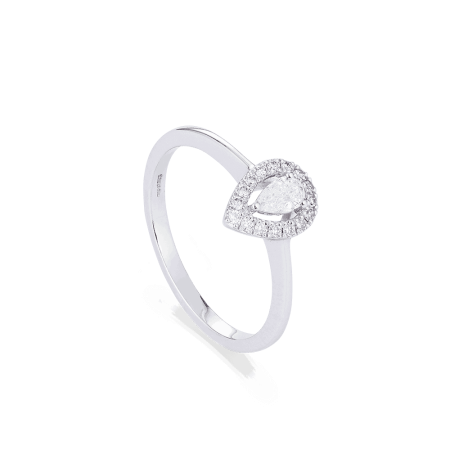 Pear Shaped 18ct White Gold Diamond Ring UK Pear Shaped 18ct White Gold Diamond Ring UK