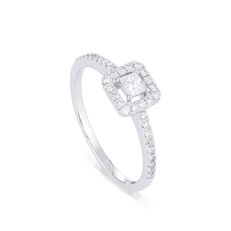 Princess Cut Diamond Ring In White Gold Princess Cut Diamond Ring In White Gold