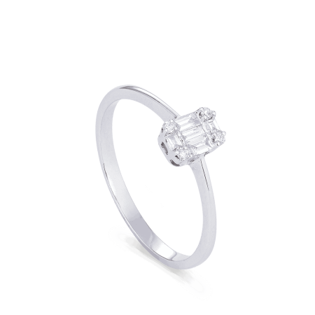 Baguette Diamond Ring in 18ct White Gold Baguette Diamond Ring in 18ct White Gold