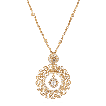 22ct Gold Pendant With Polki Stones 22ct Gold Pendant With Polki Stones