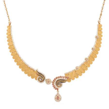 22ct Gold Paisley Bridal Necklace