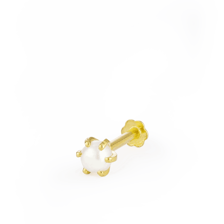 22ct Gold Pearl Claw-Set Nose Stud 22ct Gold Pearl Claw-Set Nose Stud