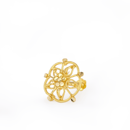 22ct Gold Floral Nose Stud | Traditional Indian Design