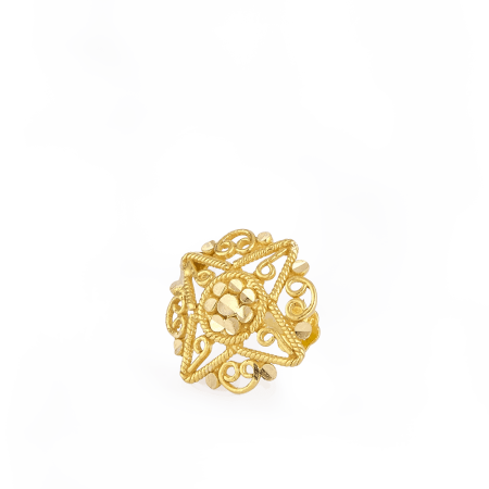 22ct Gold Star Bloom Nose Stud