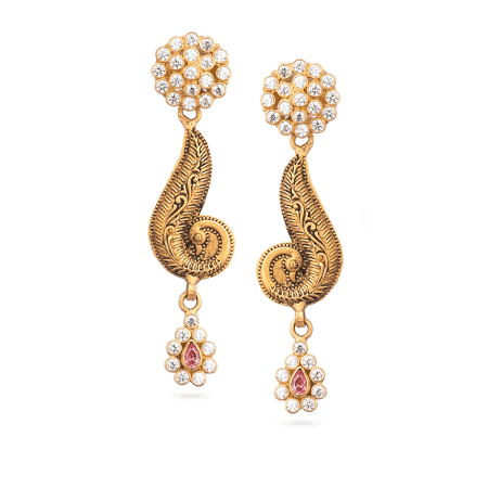 Bridal Earring With Antique Finish