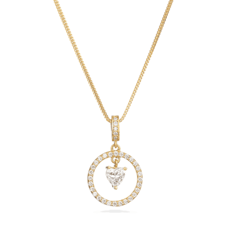 22ct Gold Cubic Zirconia Pendant