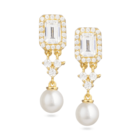 22 Carat Gold Earrings With Pearl