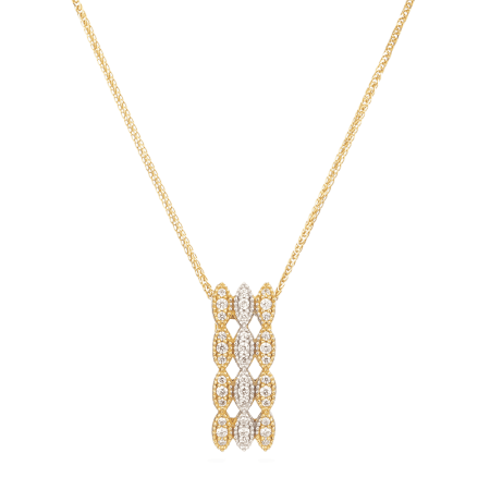 22ct Gold Ladies Pendant with Rhodium finish