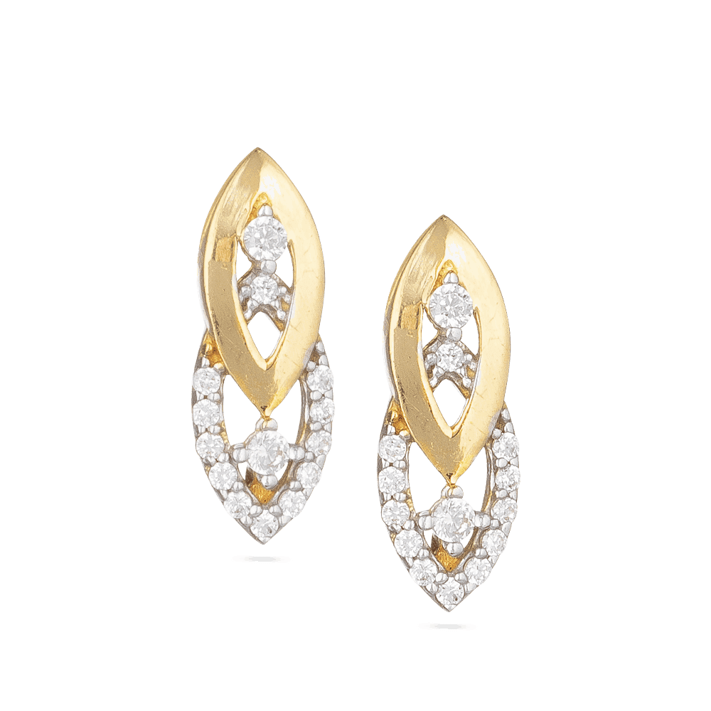 22 ayar altın ışıltılı yaprak küpe 22 ayar altın ışıltılı yaprak küpe