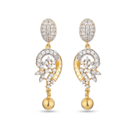 22ct Indian Gold Drop Earring