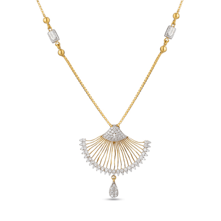 22 Carat Gold Cubic Zirconia Necklace 22 Carat Gold Cubic Zirconia Necklace