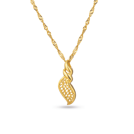 22ct Gold Woven Leaf Filigree Pendant 22ct Gold Woven Leaf Filigree Pendant