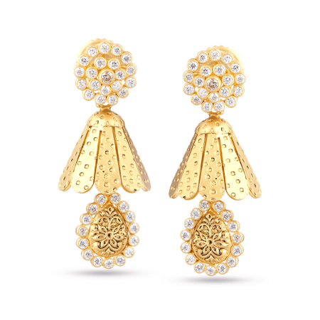 22K Gold Wedding Earring Set 22K Gold Wedding Earring Set