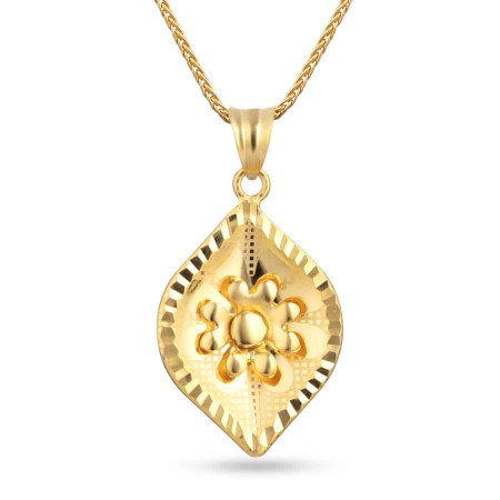 22ct Gold Petal Crest Pendant
