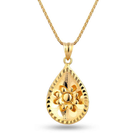 22ct Gold Bloom Medallion Pendant