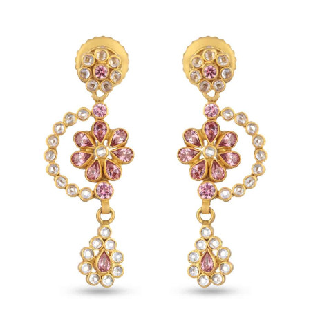 22ct Polki Earring Studded With Polki stones 22ct Polki Earring Studded With Polki stones