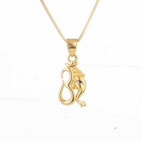 Ganesh Ji with Om Gold Pendant Ganesh Ji with Om Gold Pendant