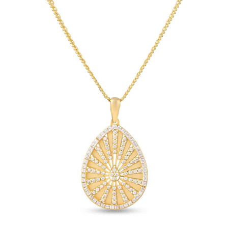 22ct Pendant with Cubic-Zirconia stone
