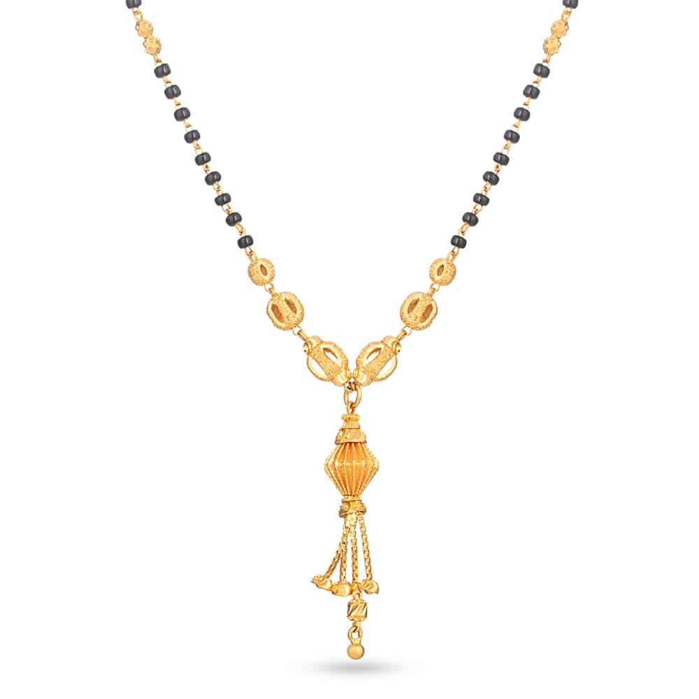 مانغالسوترا زفاف من الذهب الأصفر عيار 22 قيراط مانغالسوترا زفاف من الذهب الأصفر عيار 22 قيراط
