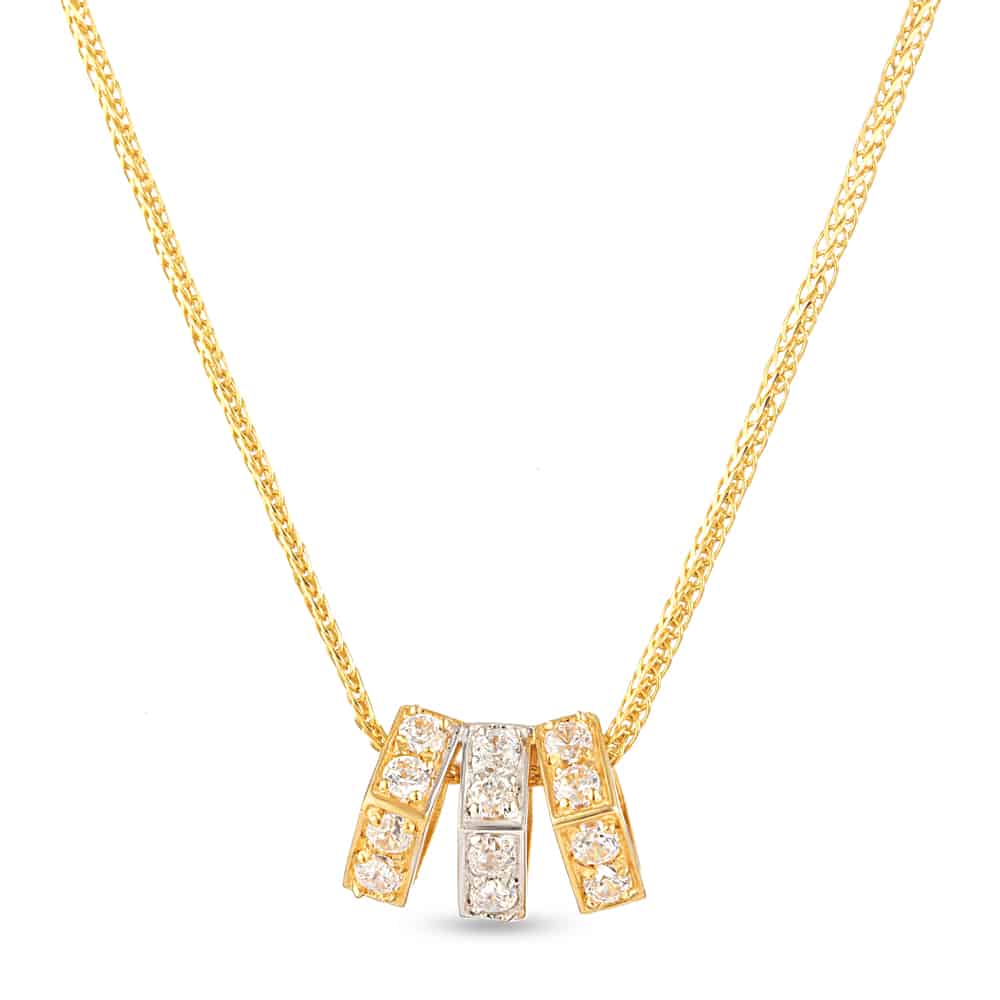 Cz Taşlı 22 Ayar Sarı Altın Kolye Cz Taşlı 22 Ayar Sarı Altın Kolye