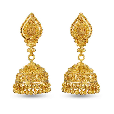 22 Carat Gold Asian Jhumka 