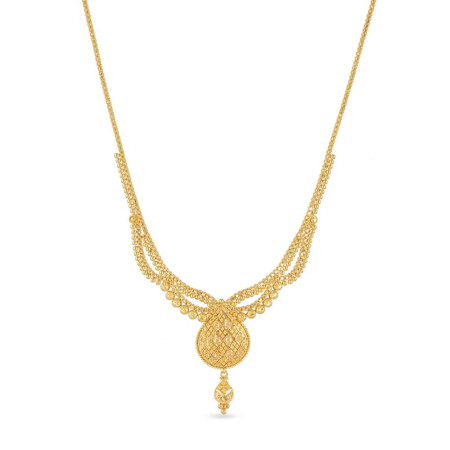 22 Carat Gold Jali Choker Necklace 