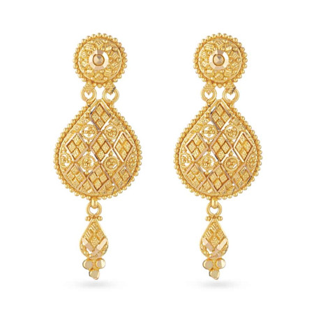 22 Carat Gold Filigree Bridal Earring 22 Carat Gold Filigree Bridal Earring