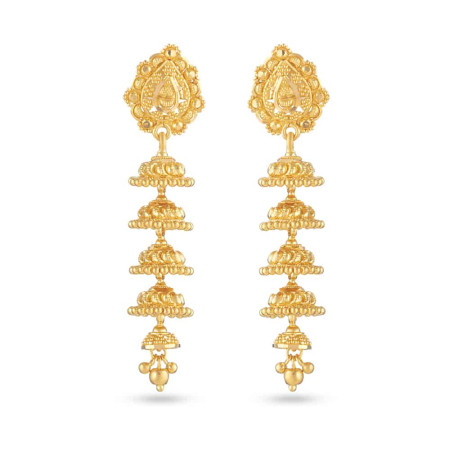 Jali 22 Carat Gold Jhumka Earring Jali 22 Carat Gold Jhumka Earring