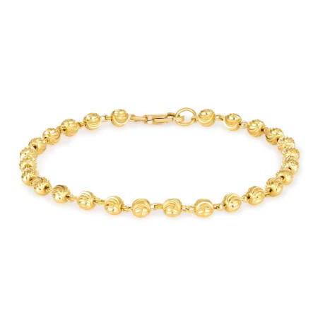 22ct Gold Faceted Bead Ladies Bracelet 22ct Gold Faceted Bead Ladies Bracelet