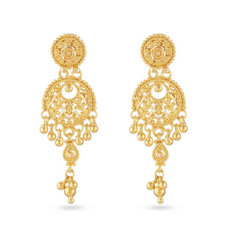 22 Carat Yellow Gold Filigree Earring 22 Carat Yellow Gold Filigree Earring