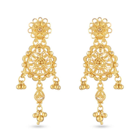 22ct Gold Filigree Asian Bridal Earrings 22ct Gold Filigree Asian Bridal Earrings