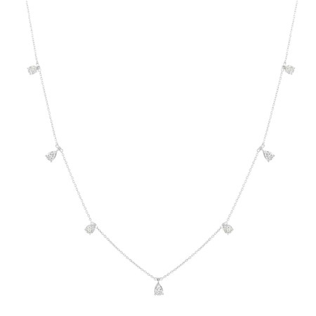 Diamond Drop Necklace in 18ct White Gold Diamond Drop Necklace in 18ct White Gold