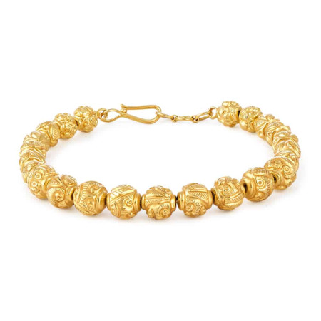 22ct Gold Ornate Beaded Ladies Bracelet 22ct Gold Ornate Beaded Ladies Bracelet