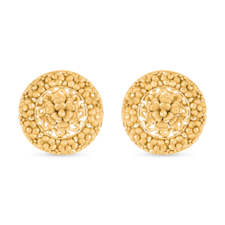 22 Carat Gold Earring With Antique Finish 22 Carat Gold Earring With Antique Finish
