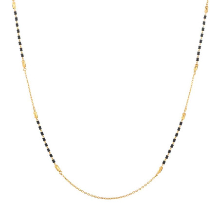 22ct Gold Black Bead Mangalsutra Chain with Dual Link 22ct Gold Black Bead Mangalsutra Chain with Dual Link