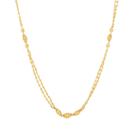 22ct Gold Twin Strand Accent Necklace