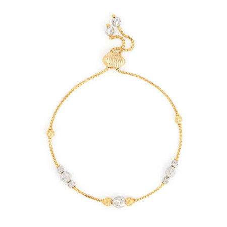 22ct Gold Adjustable Oval Bead Bracelet 22ct Gold Adjustable Oval Bead Bracelet