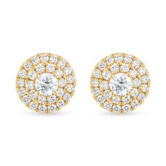 18ct Gold Diamond Ear Studs 18ct Gold Diamond Ear Studs